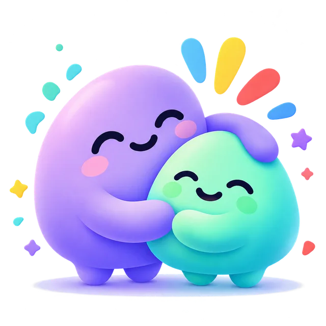 Two MoodPals hugging